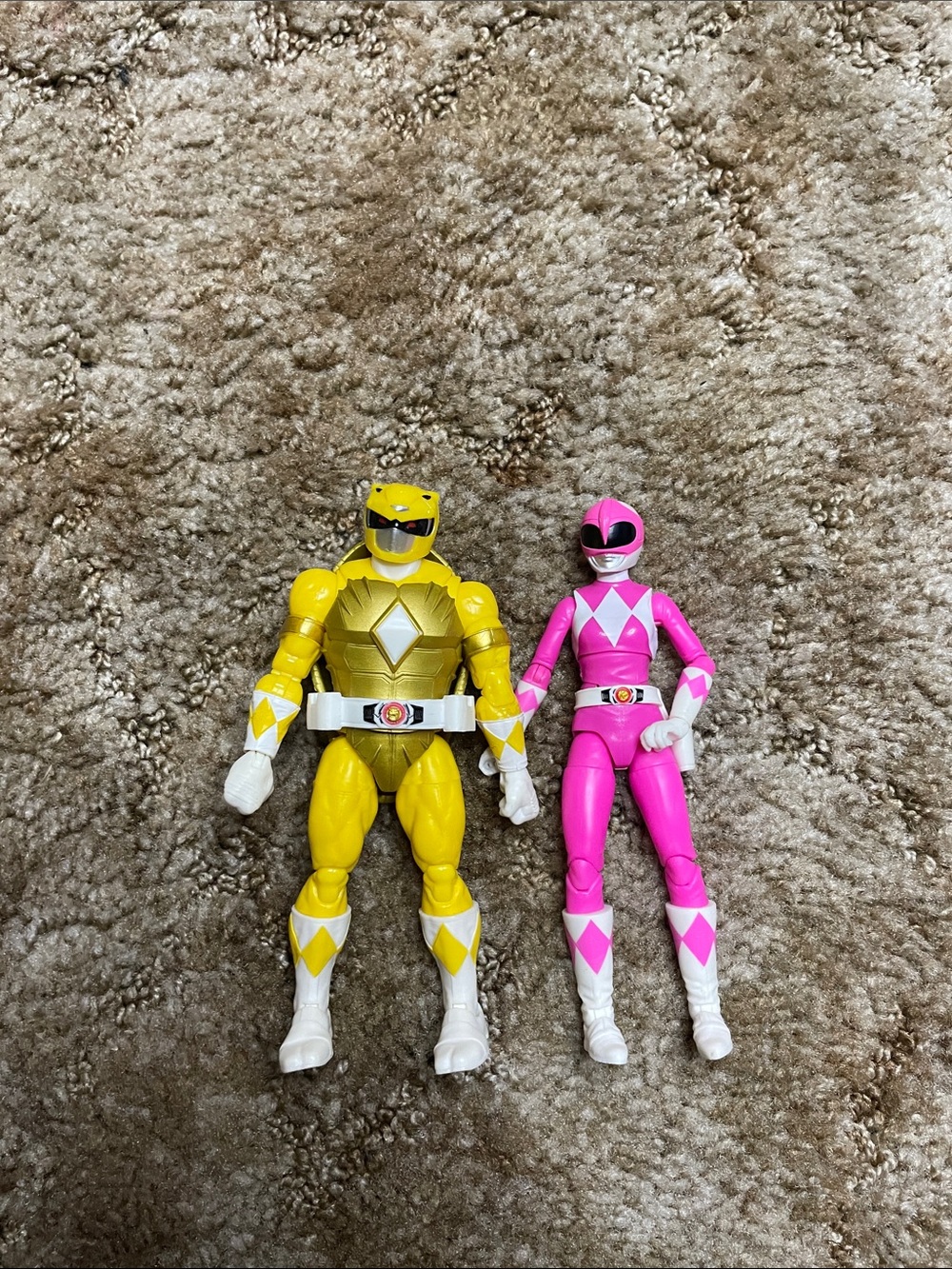 Power Rangers Toy Figures Yellow & Pink